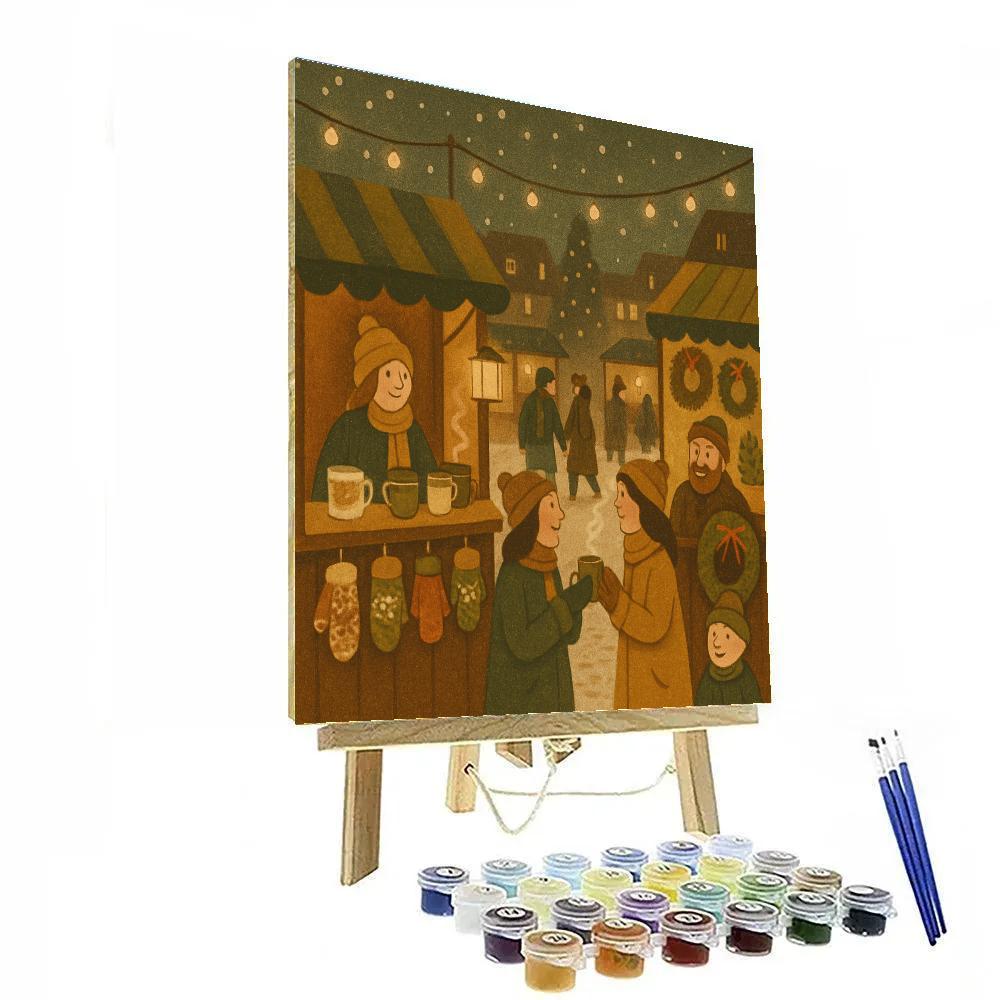 Warm Mittens Market Paint by numbers kits