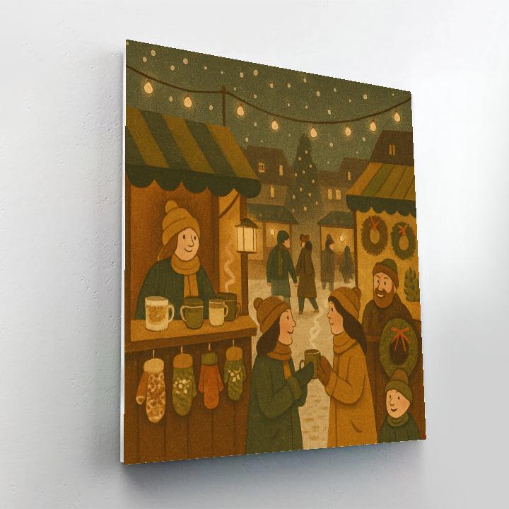 Warm Mittens Market Paint by numbers kits