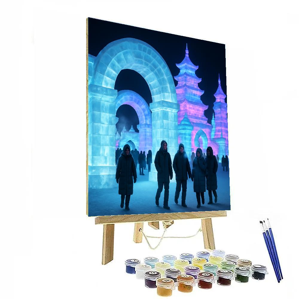 Harbin Ice Lantern Night Numbered painting kits