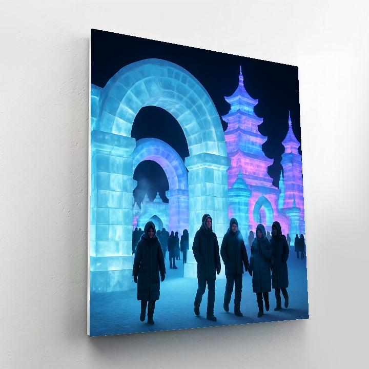 Harbin Ice Lantern Night Numbered painting kits