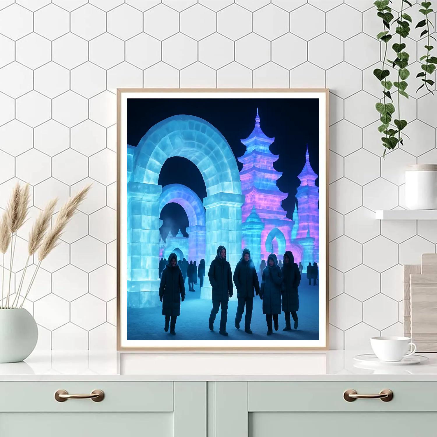 Harbin Ice Lantern Night Numbered painting kits