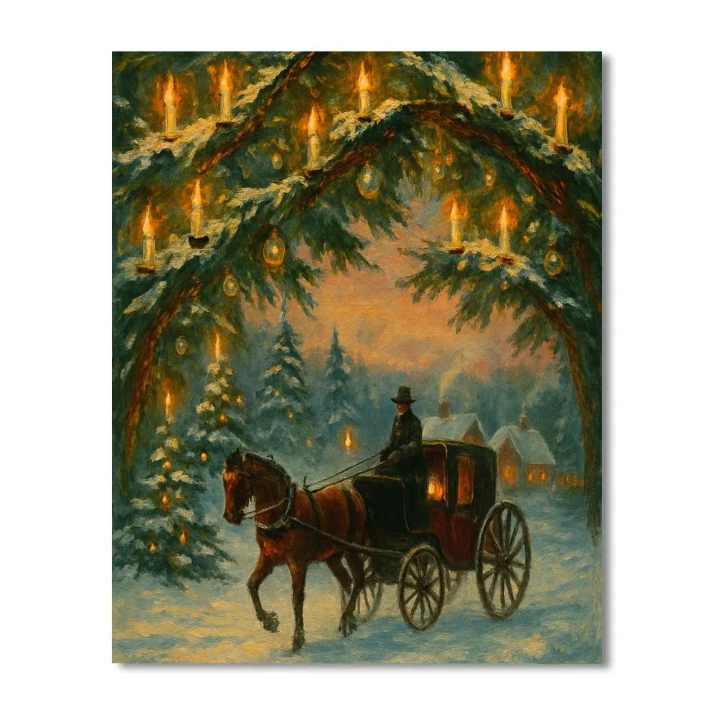 Carriage Of Candlelight Numbered painting kits