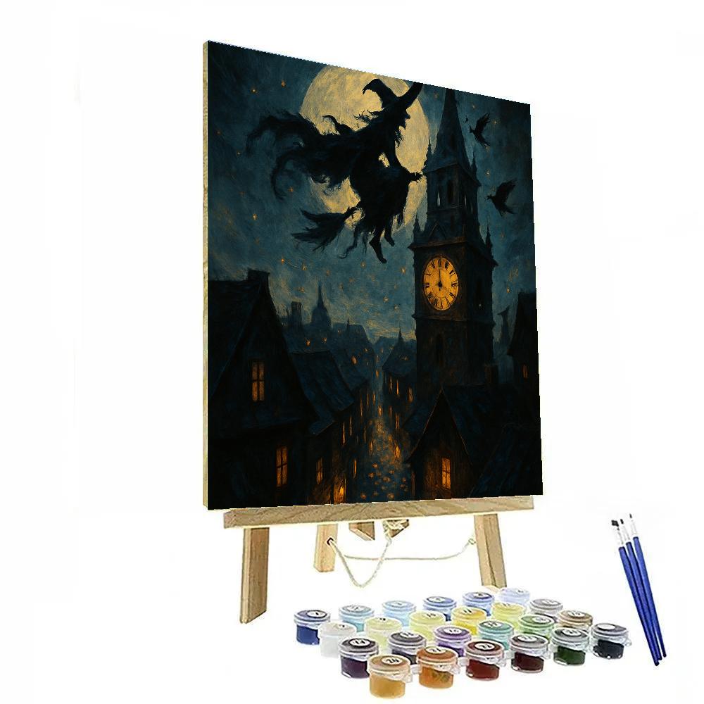 The Clocktower Witch Number painting
