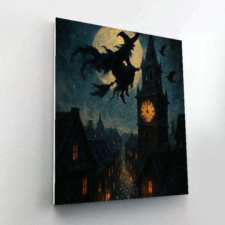 The Clocktower Witch Number painting