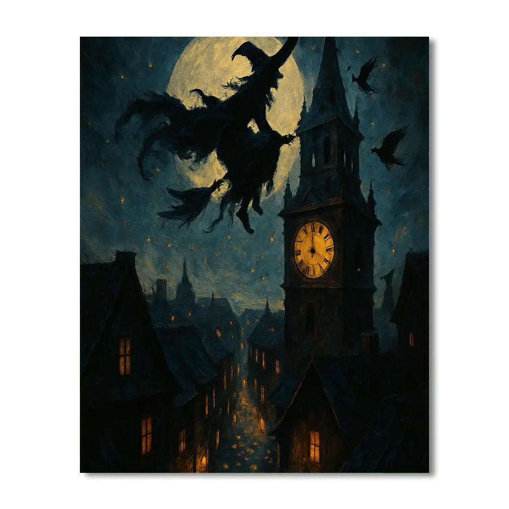 The Clocktower Witch Number painting