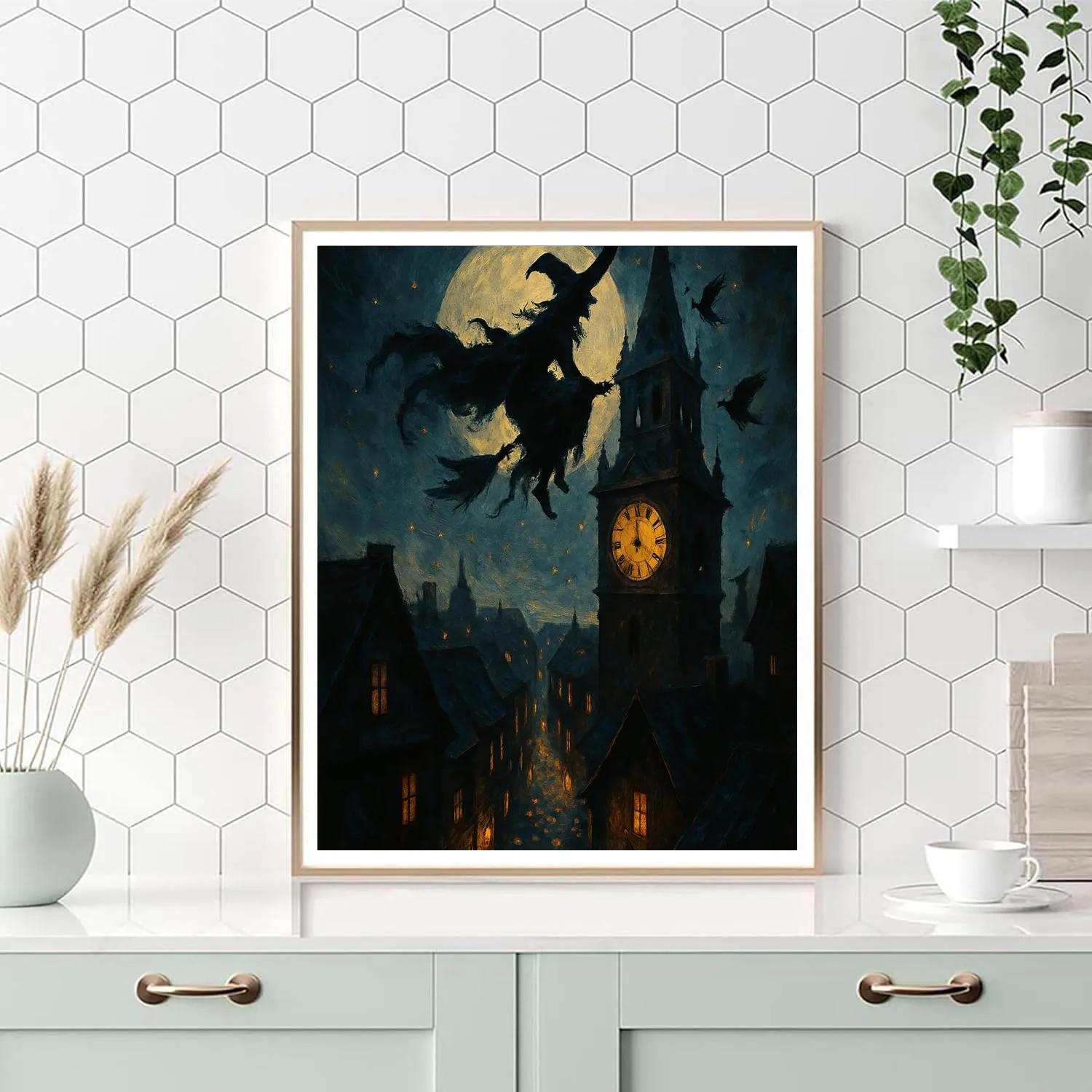 The Clocktower Witch Number painting