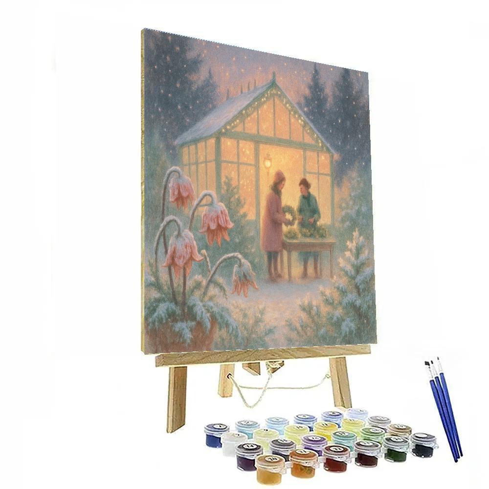 Frost Flower Greenhouse Painting by numbers kit