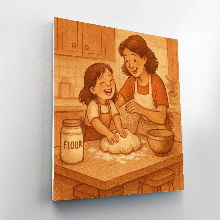 Learning To Bake Together DIY paint by numbers