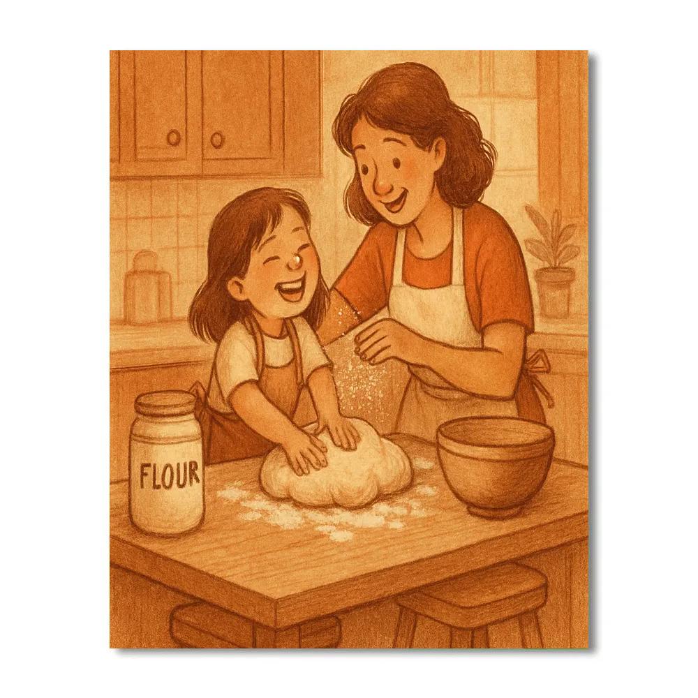 Learning To Bake Together DIY paint by numbers