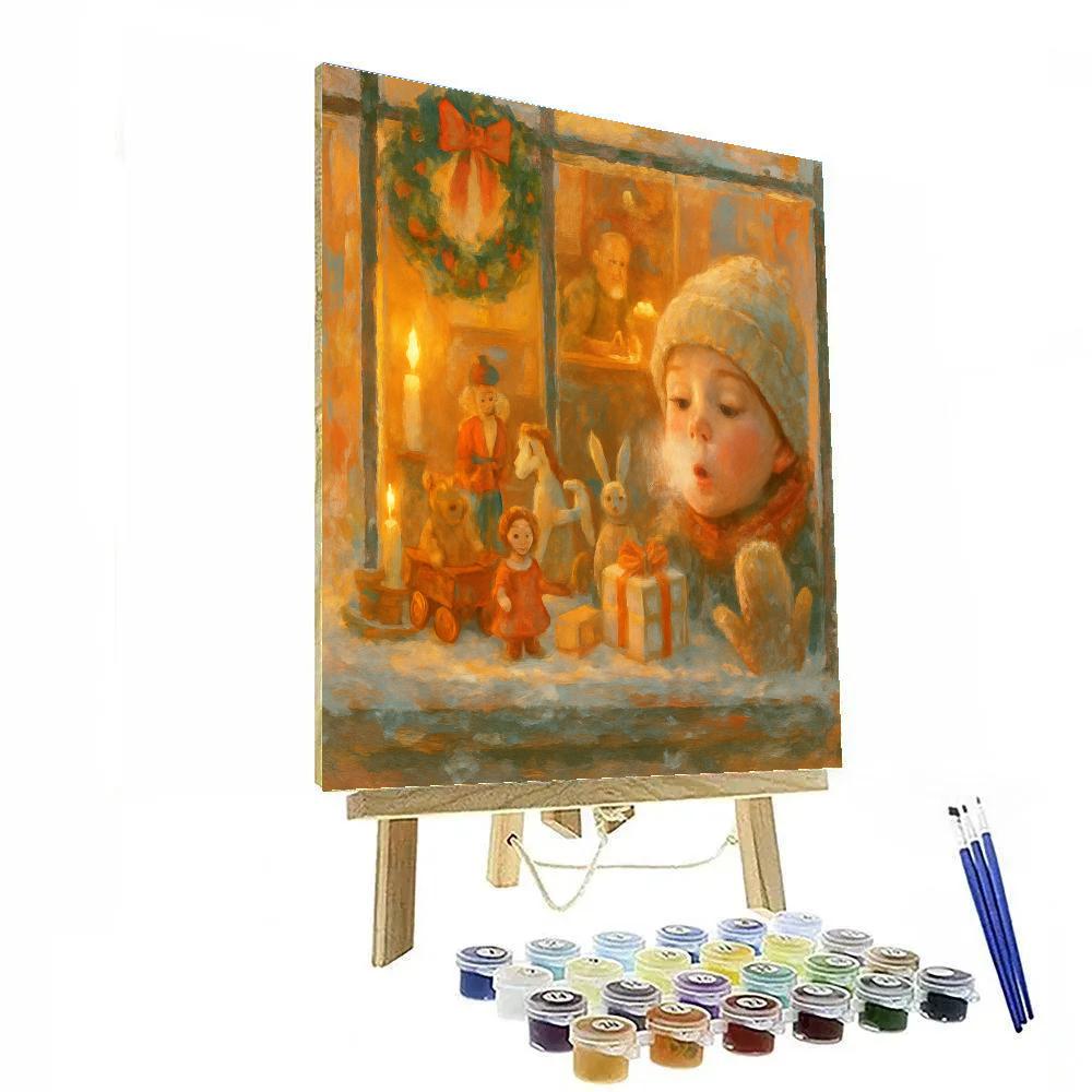 Frosted Toymaker Window paint by number
