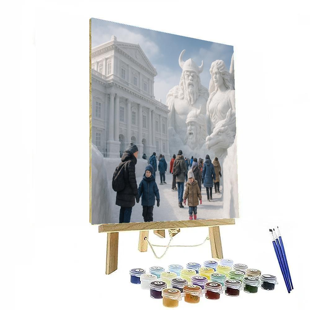 Sapporo Snow Festival Sculptures DIY paint by numbers