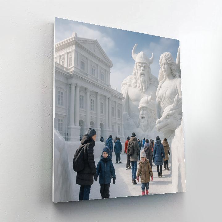 Sapporo Snow Festival Sculptures DIY paint by numbers