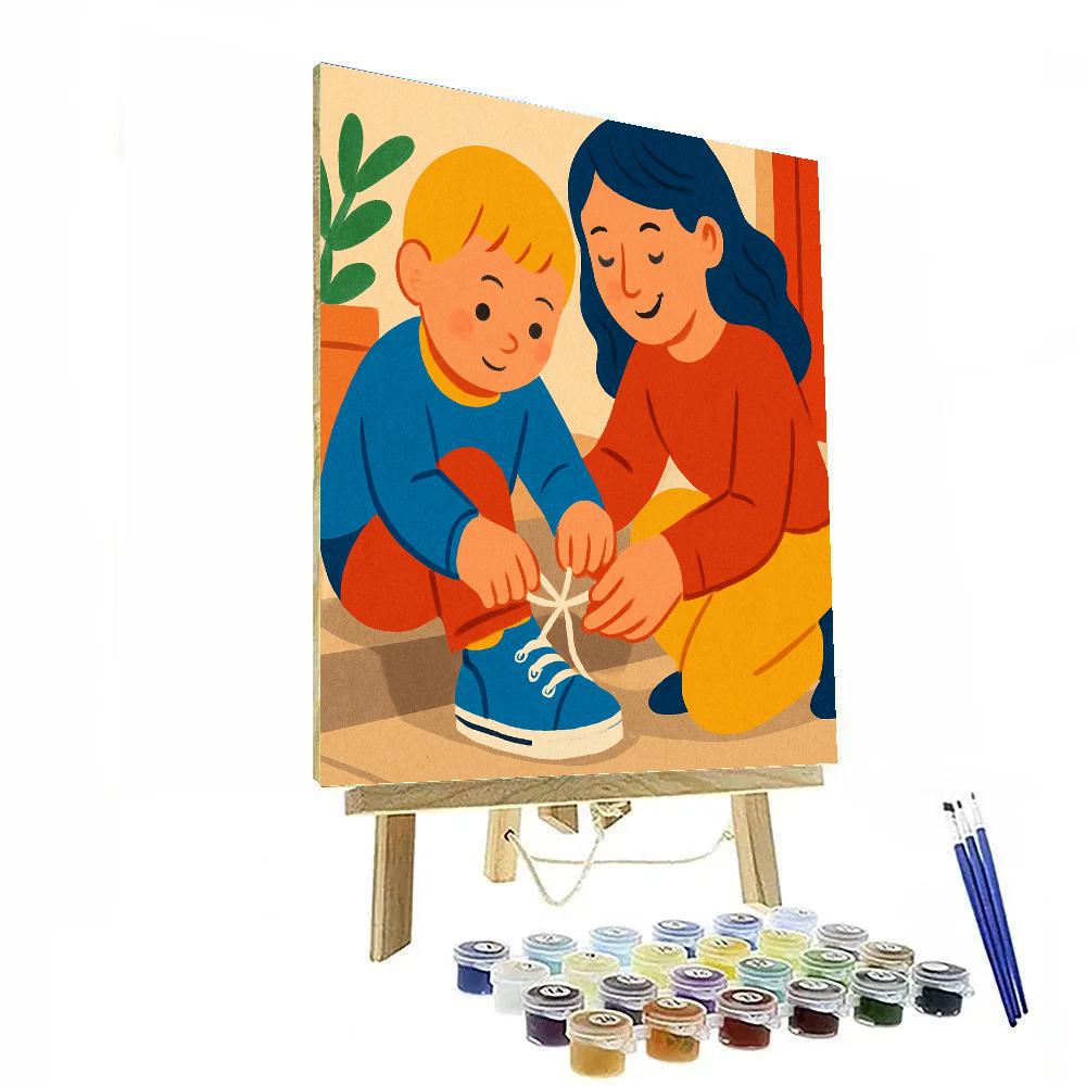 Learning To Tie Shoes Numbered painting kits