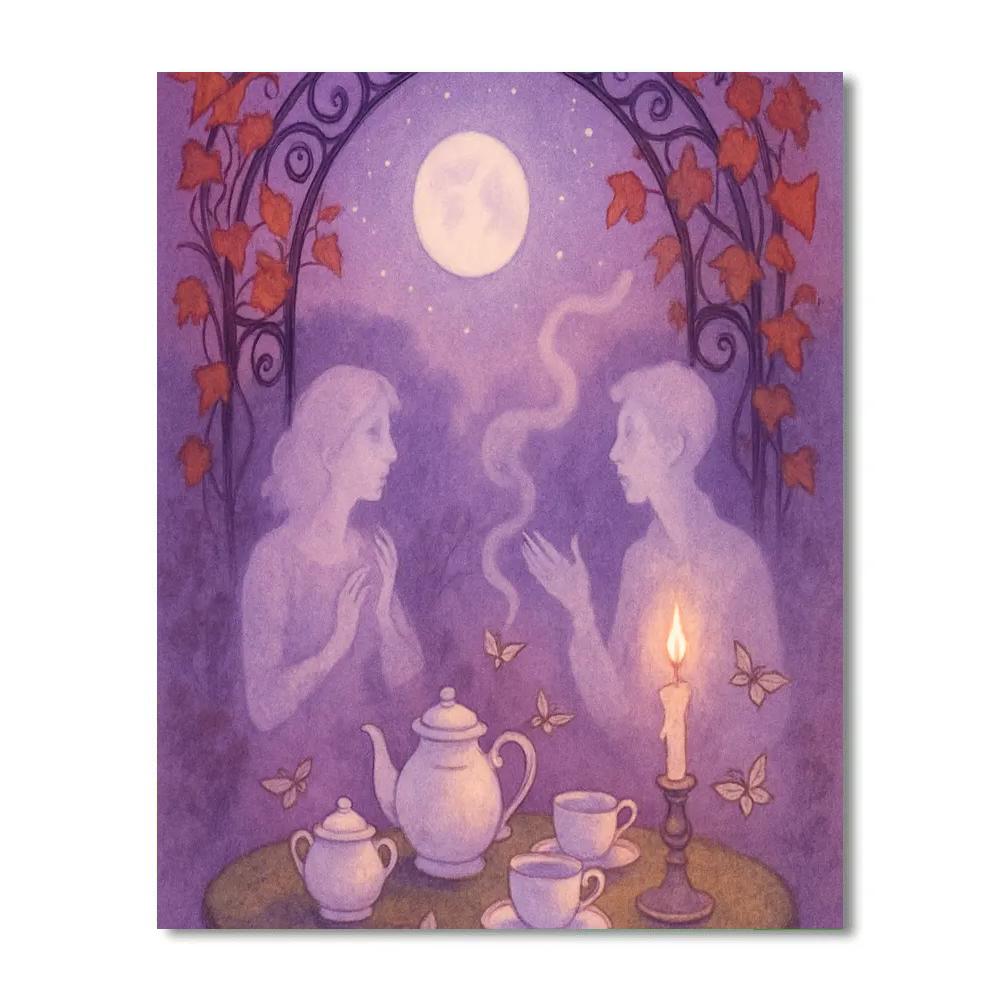 Spectral Tea Garden paint by numbers
