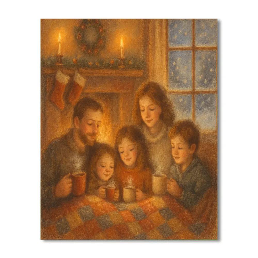 Fireside Story Quilt Painting by numbers kit