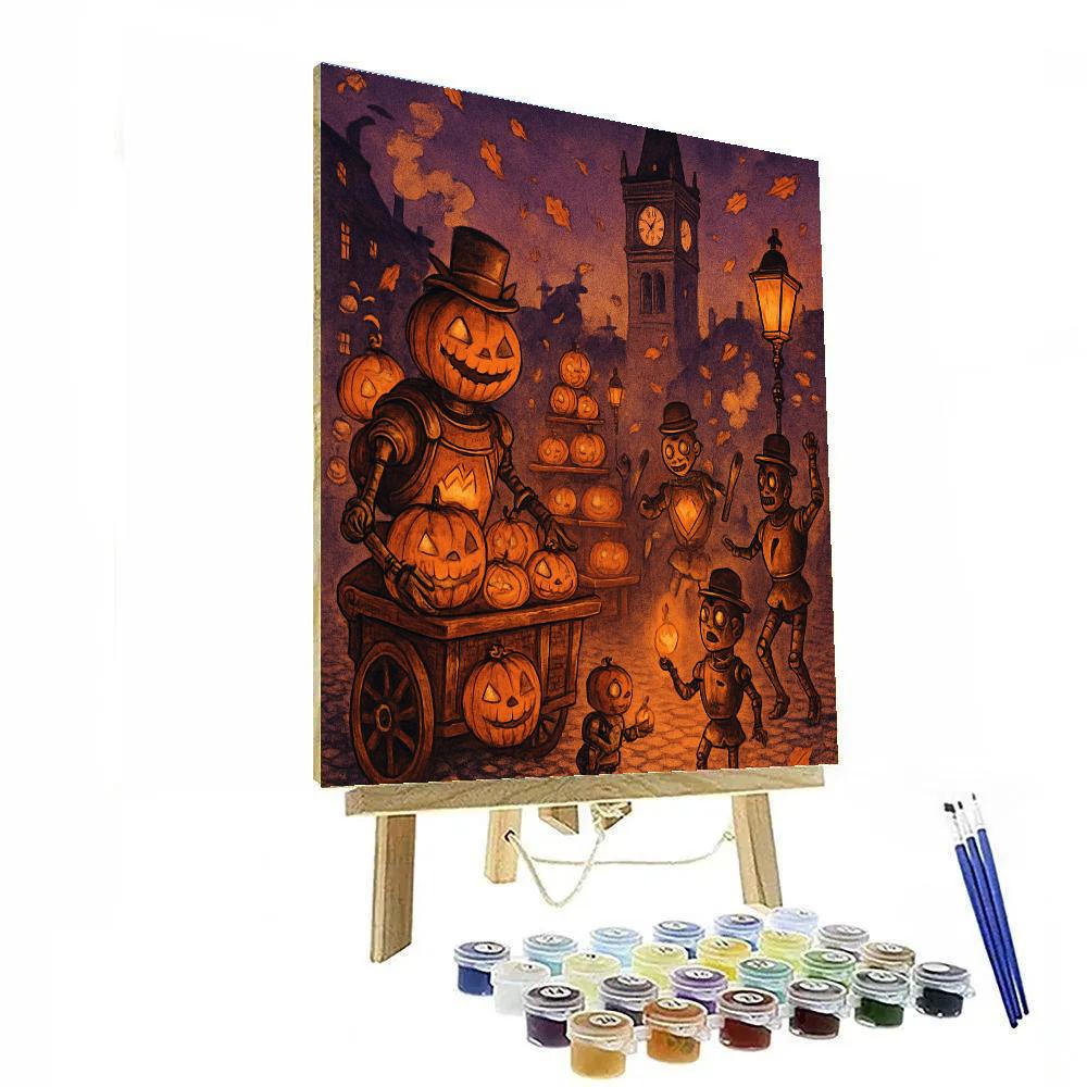 Clockwork Pumpkin Market DIY paint by numbers