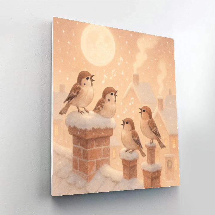 Chimney Sparrow Concert Painting by numbers kit