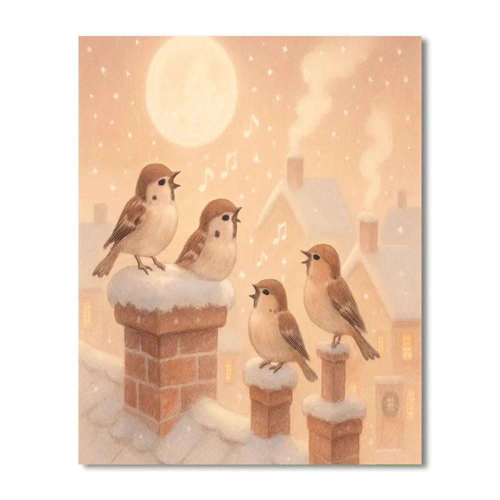 Chimney Sparrow Concert Painting by numbers kit