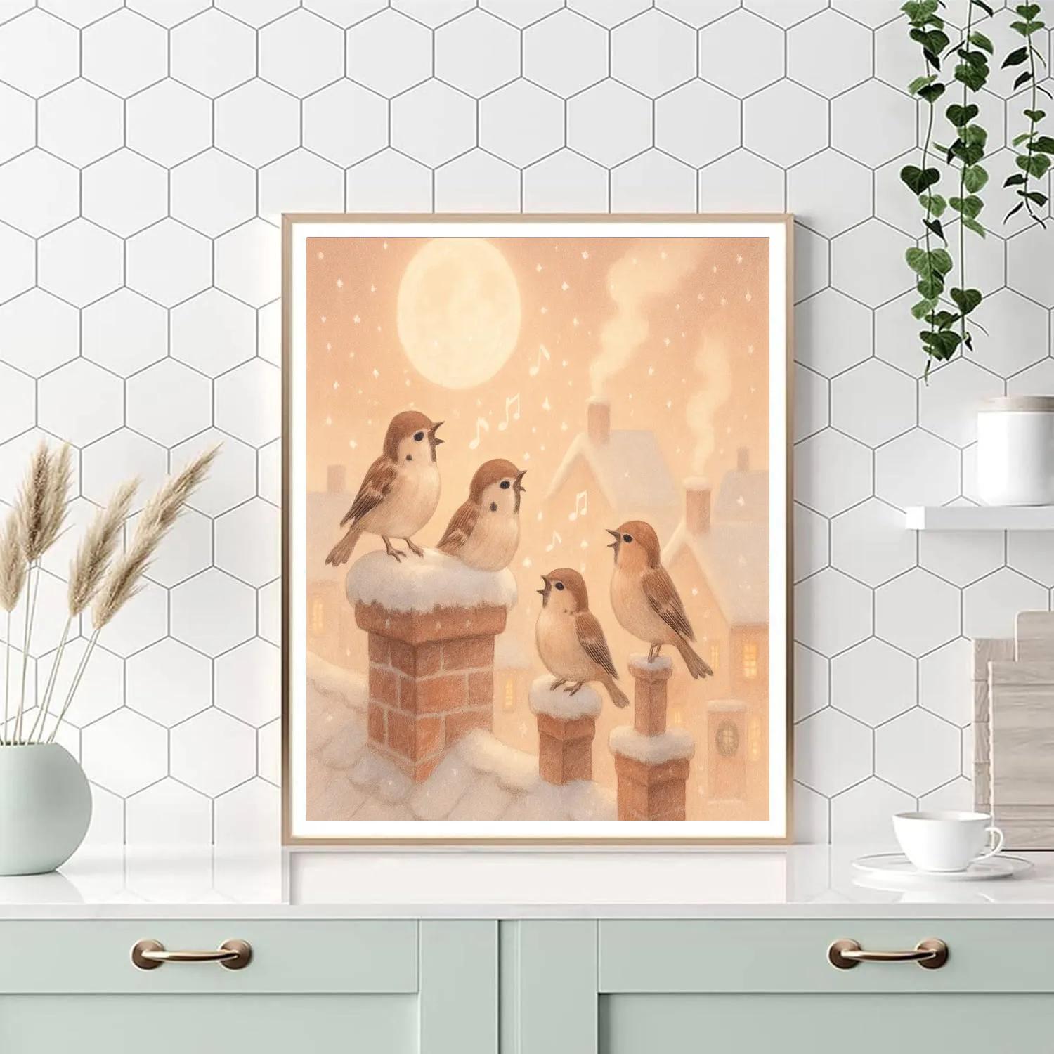 Chimney Sparrow Concert Painting by numbers kit