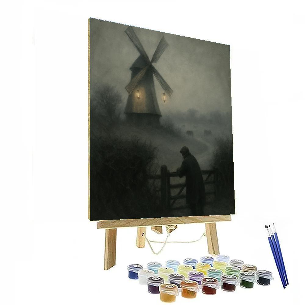 Fogbound Windmill Watch Paint by numbers art
