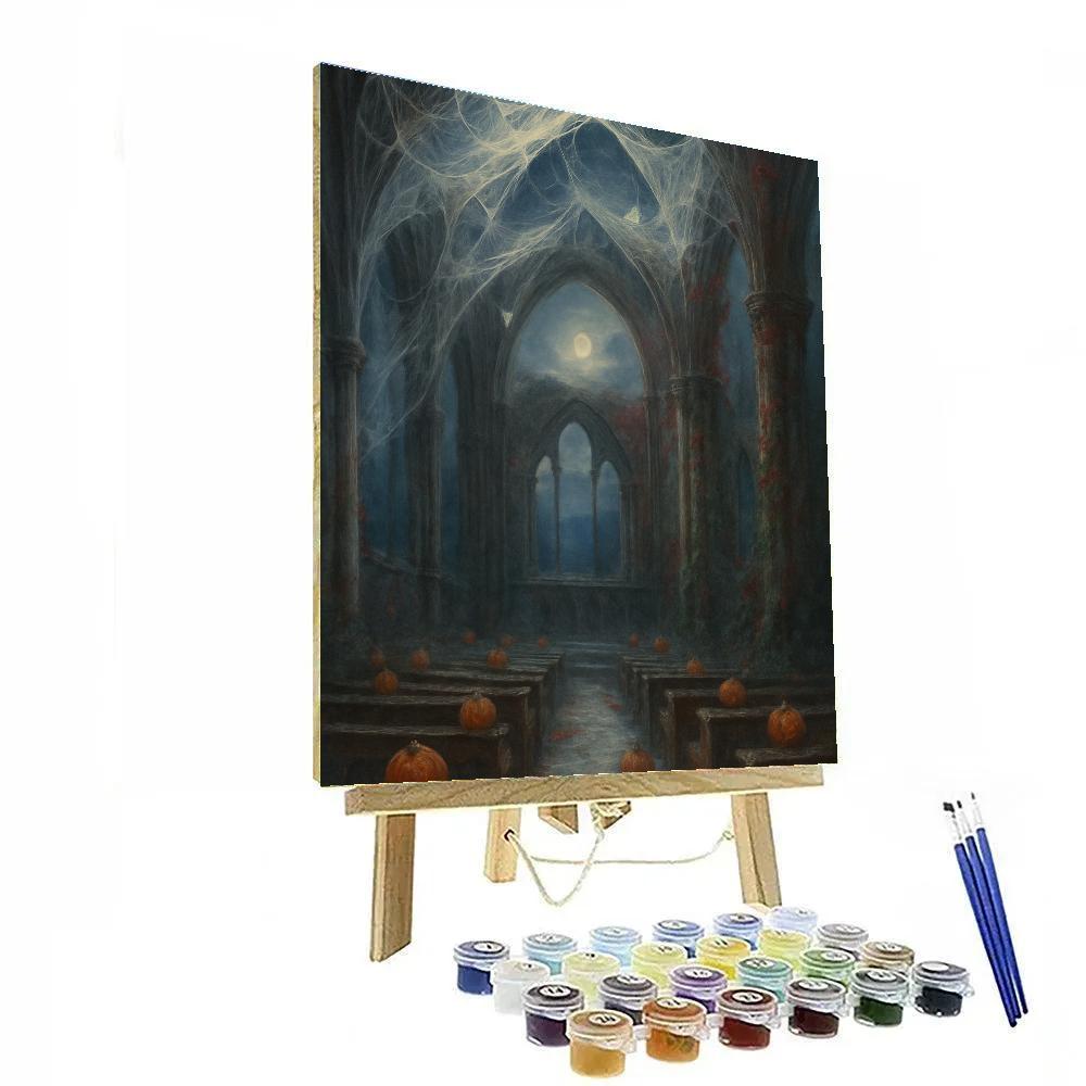 Cobweb Cathedral Number painting