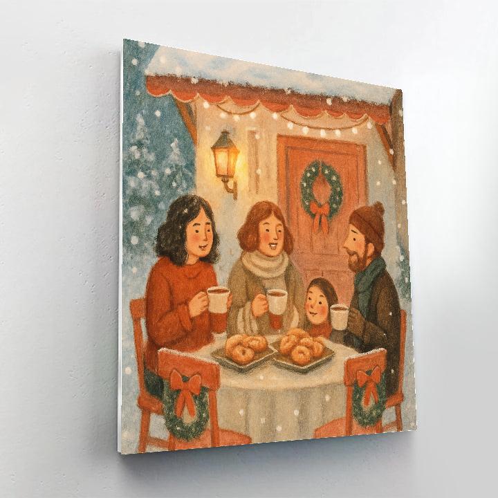 Frosted Tea Party Cottage DIY paint by numbers