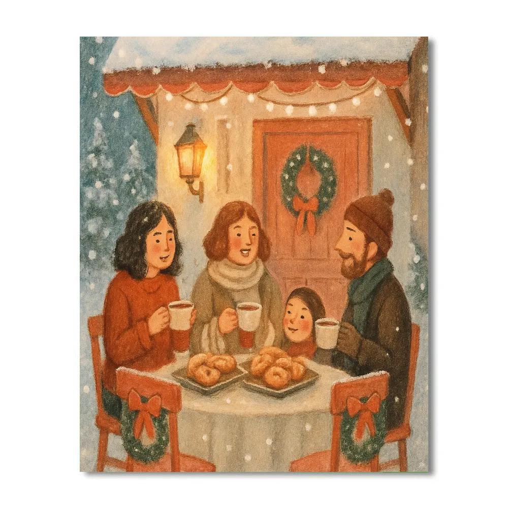 Frosted Tea Party Cottage DIY paint by numbers
