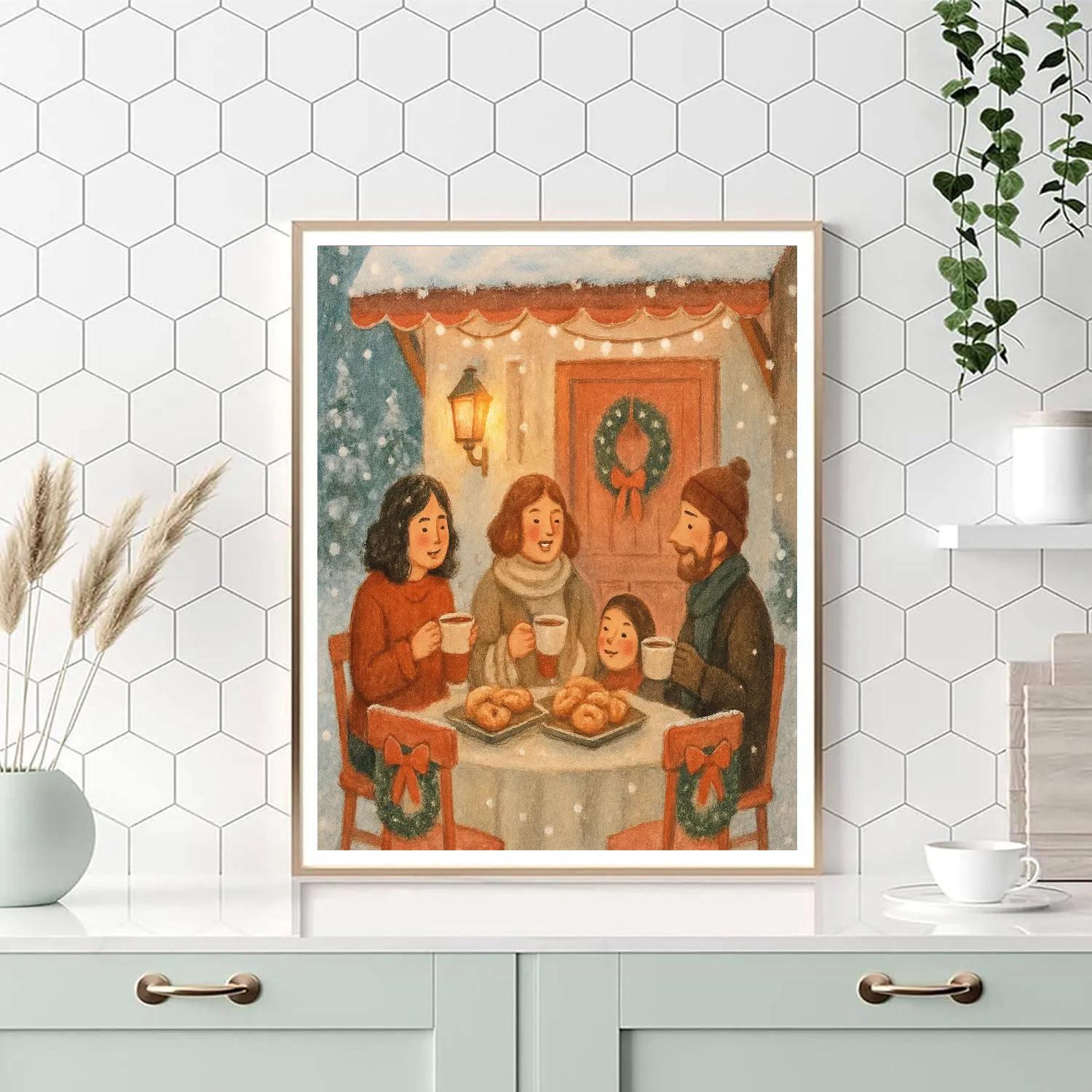 Frosted Tea Party Cottage DIY paint by numbers