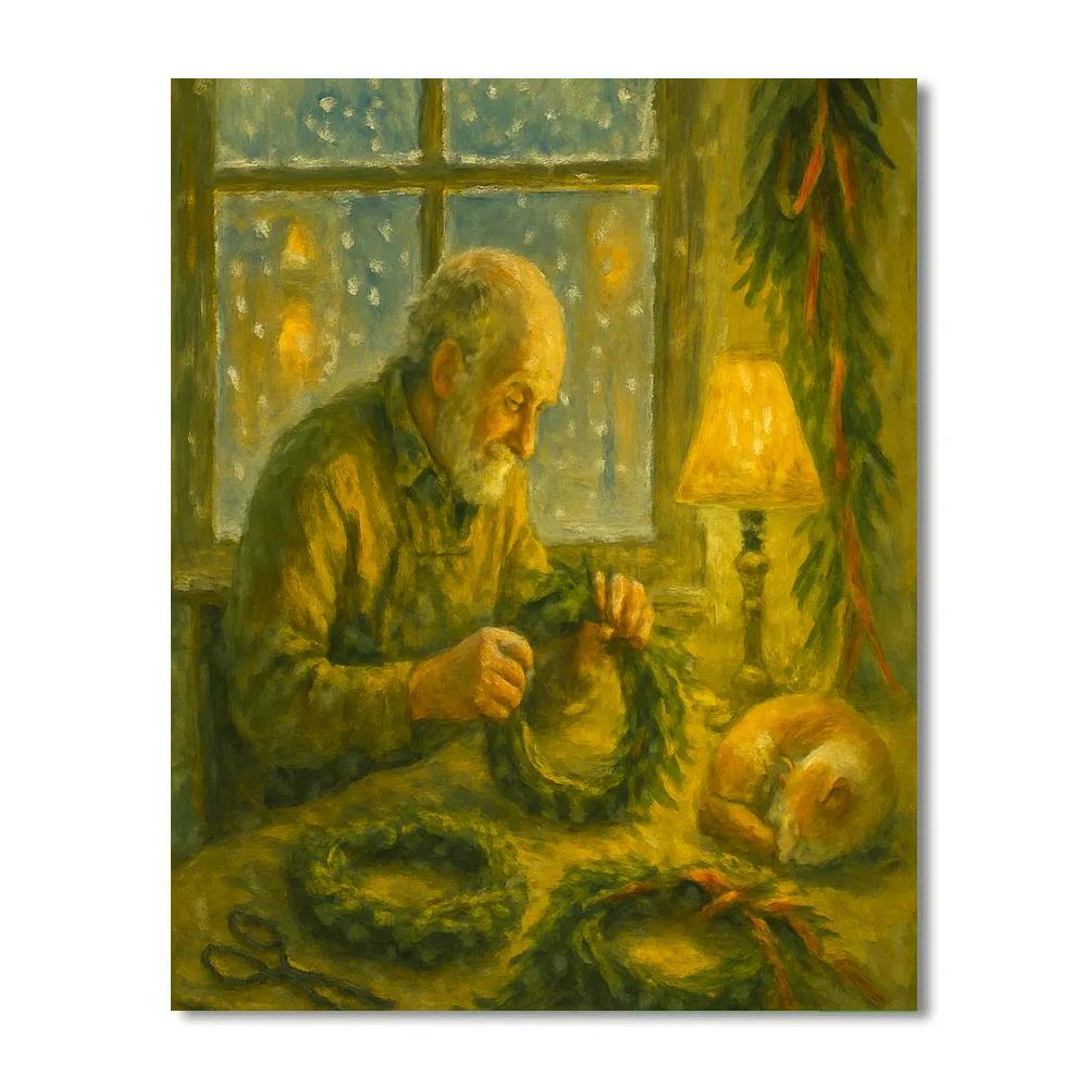 Wreath Weavers Window paint by color