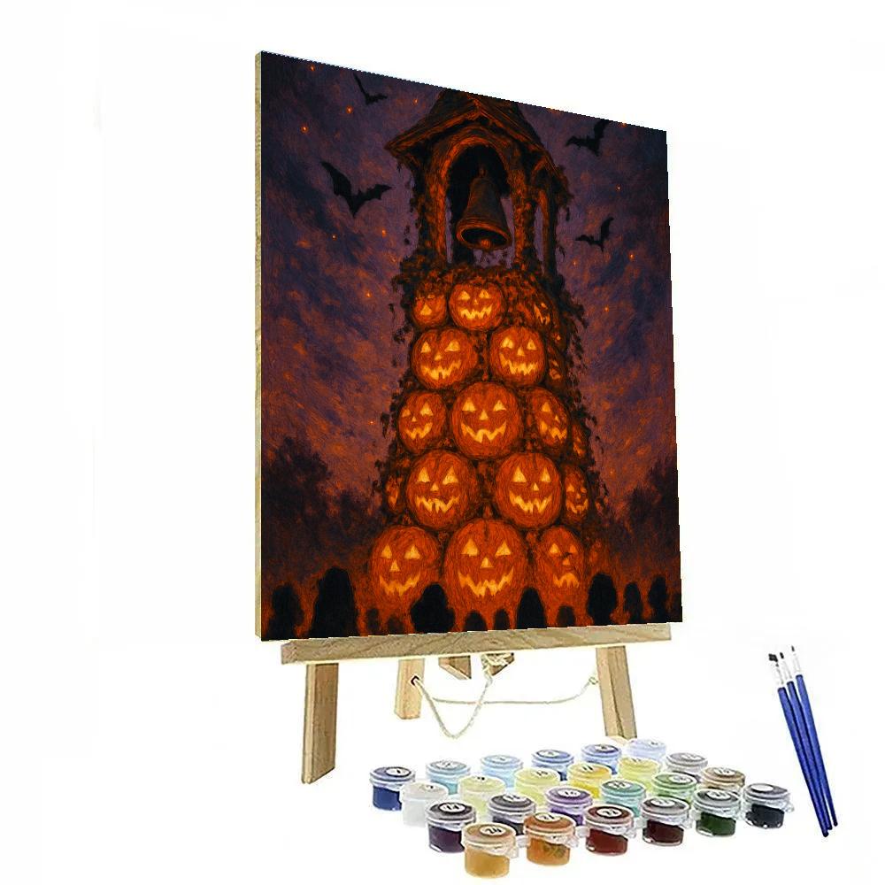 Pumpkin Bell Tower Paint by numbers art