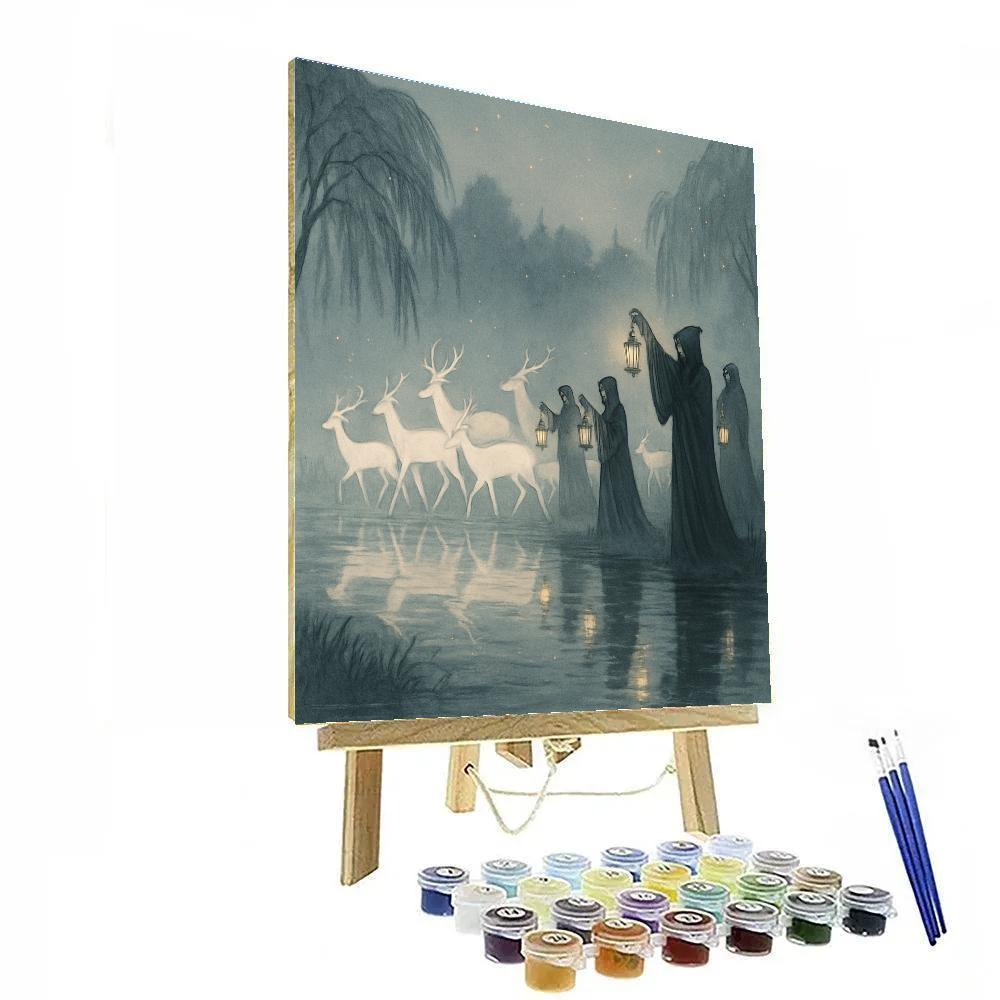 Fog And The Lantern Herd Number painting