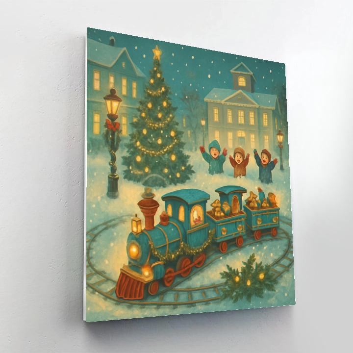 Snow Lantern Train Of Toys Paint by numbers art