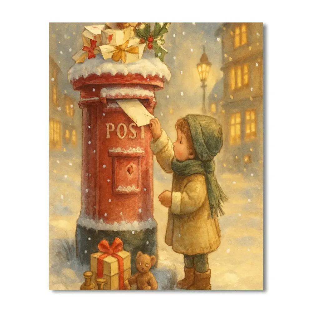 Frostbitten Postbox Wishes Paint by numbers kits