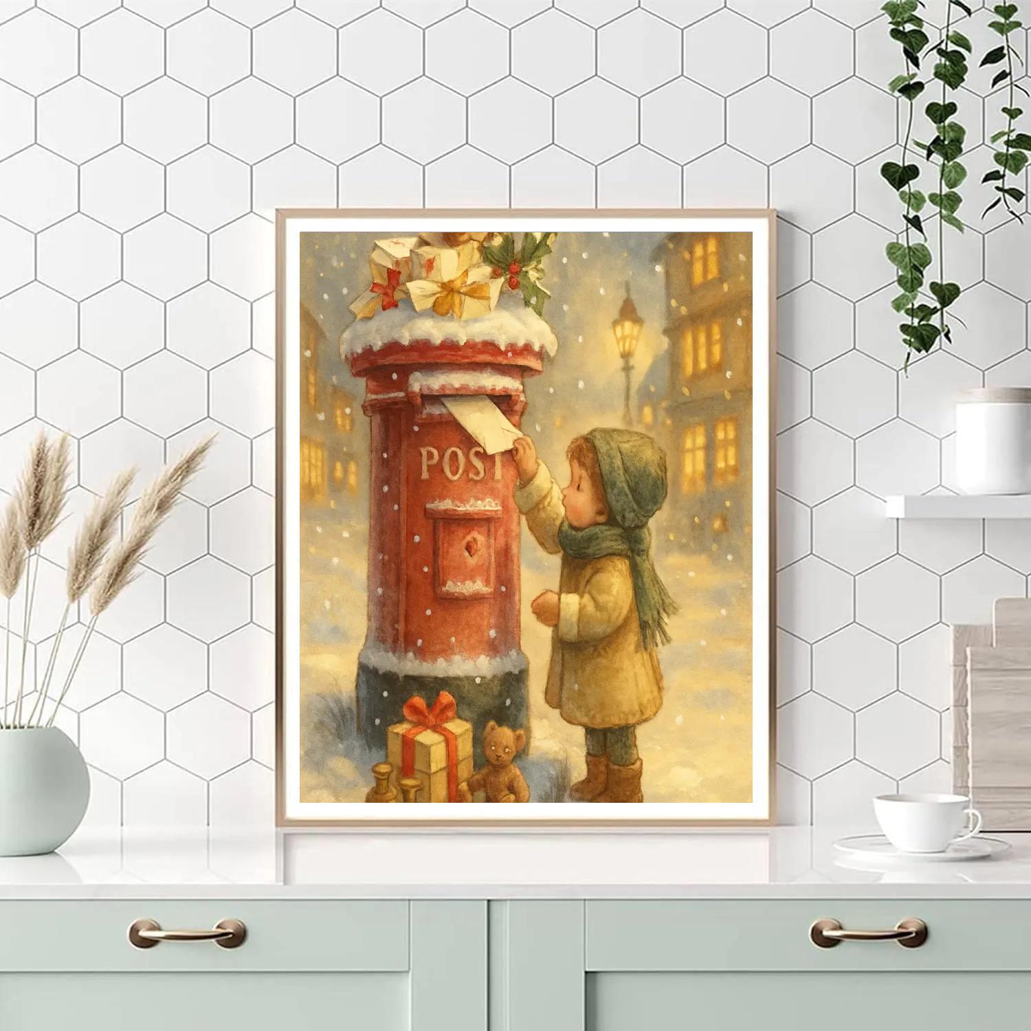 Frostbitten Postbox Wishes Paint by numbers kits