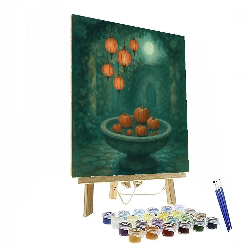 The Ivy Lantern Courtyard Painting by numbers kit