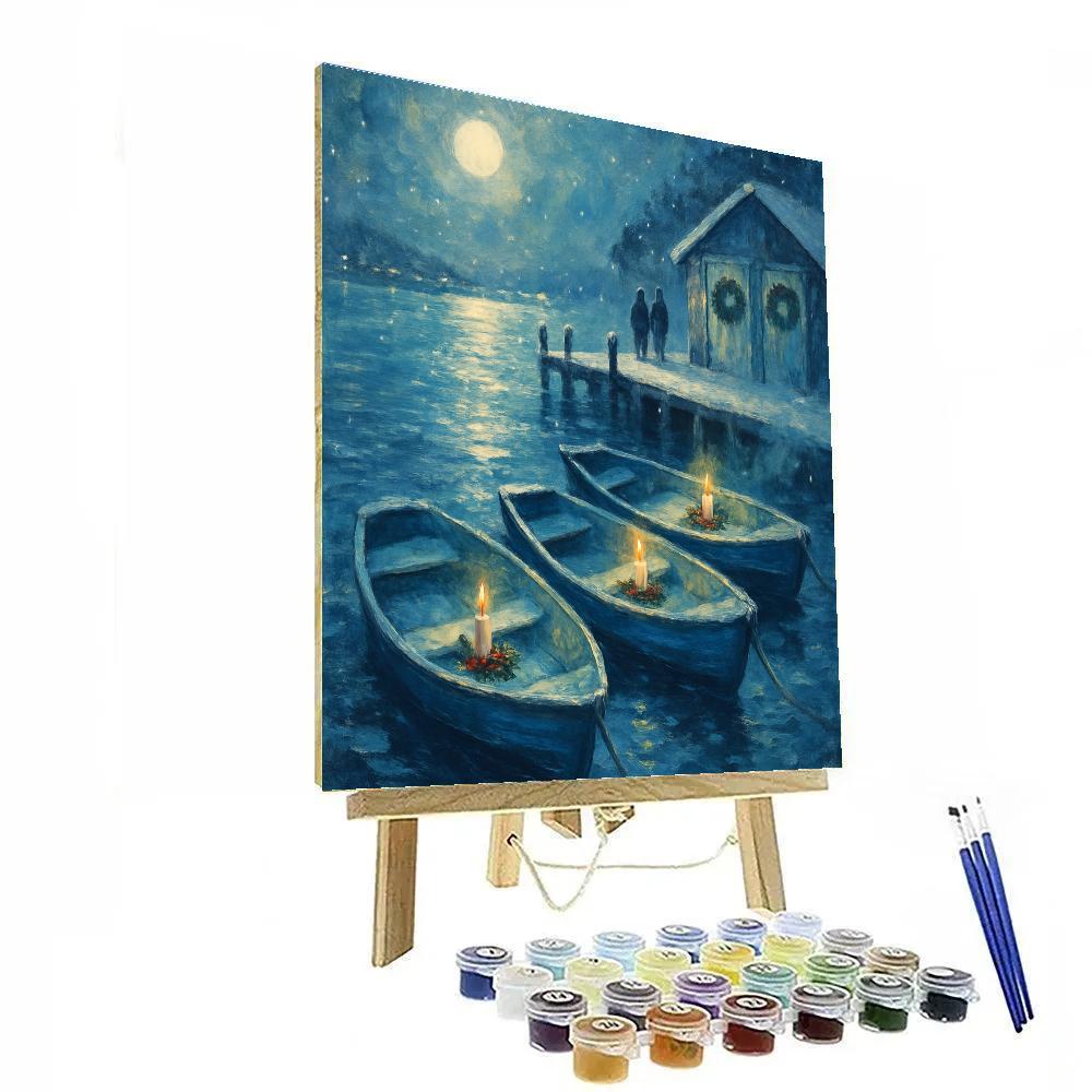 Holly Harbor Candlelight paint by number