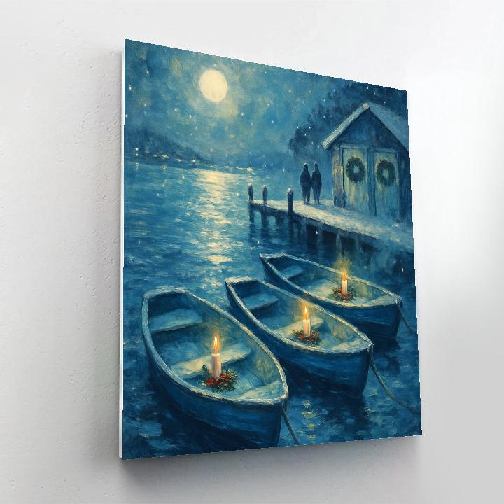 Holly Harbor Candlelight paint by number