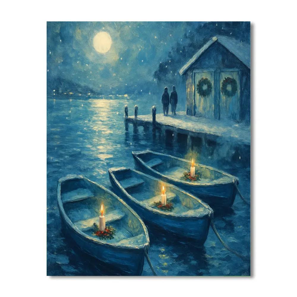 Holly Harbor Candlelight paint by number