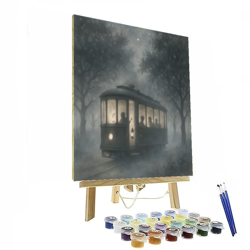 The Night Orchard Tram paint by numbers