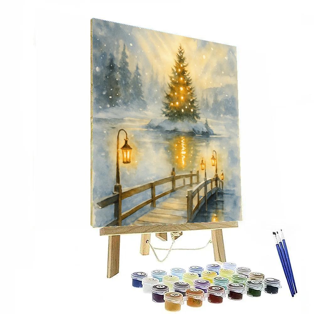 Lantern Bridge To Evergreen Isle Paint by numbers kits