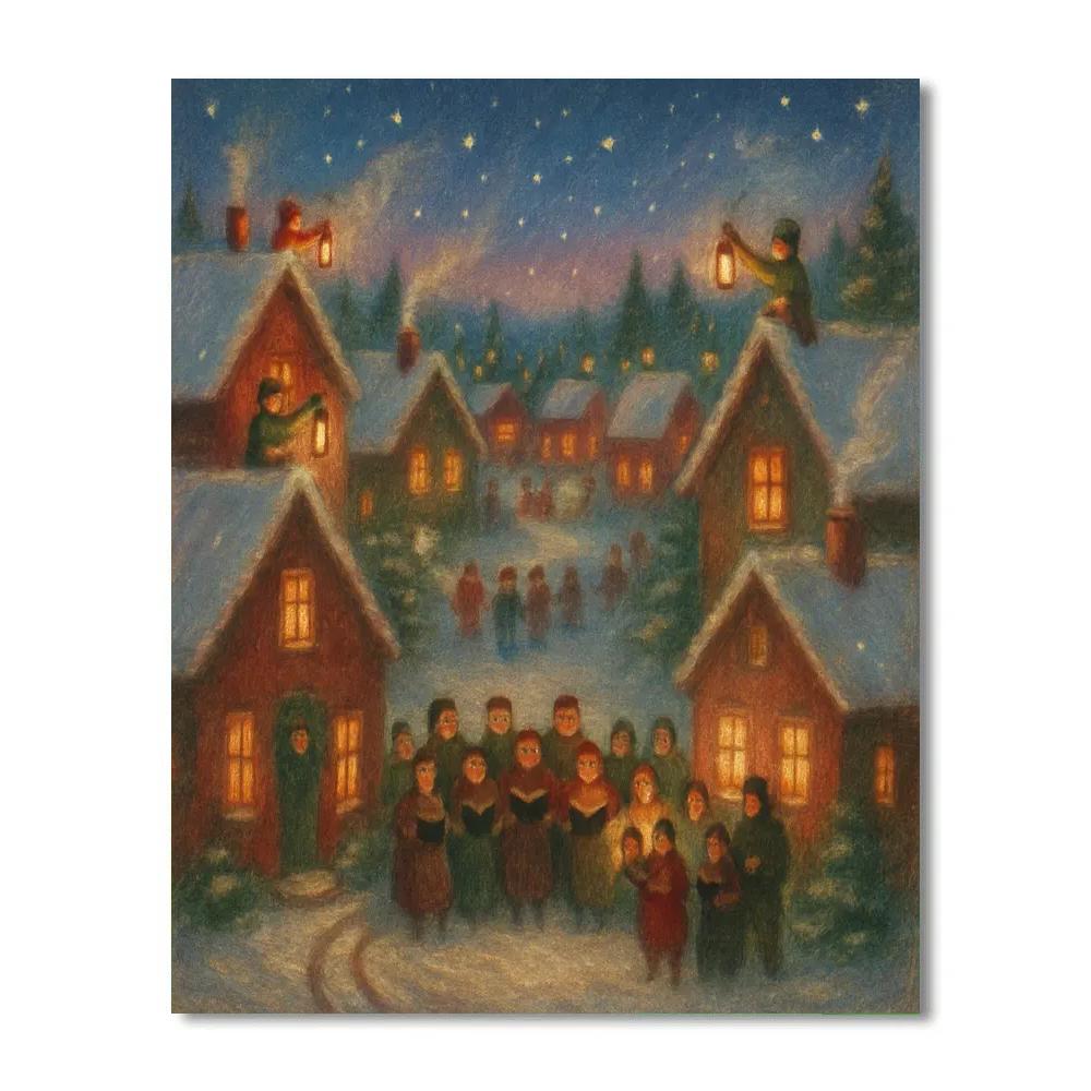Hearth Song Village Evening Paint by numbers kits