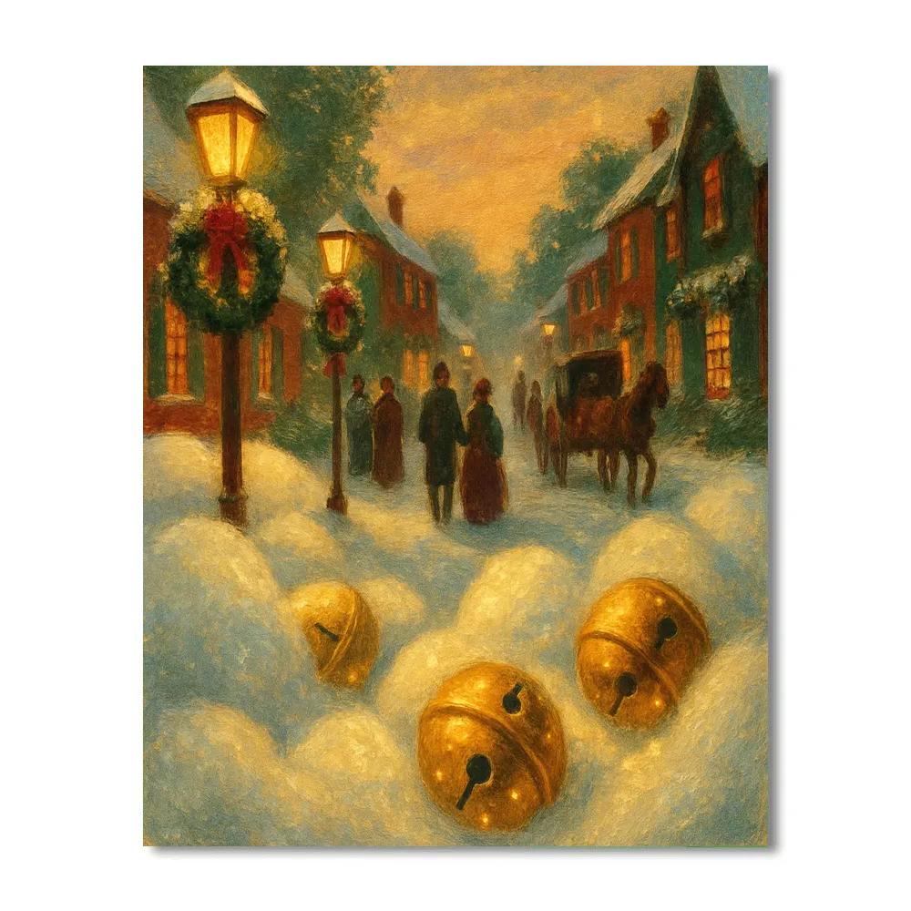 Cotton Snow Drifts And Bells Painting by numbers kit