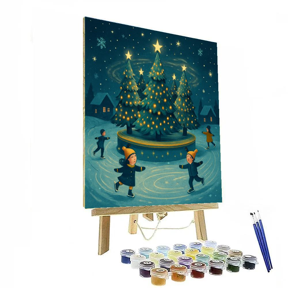 Starry Carousel Of Pines paint by numbers