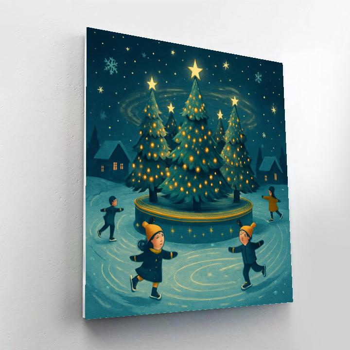 Starry Carousel Of Pines paint by numbers