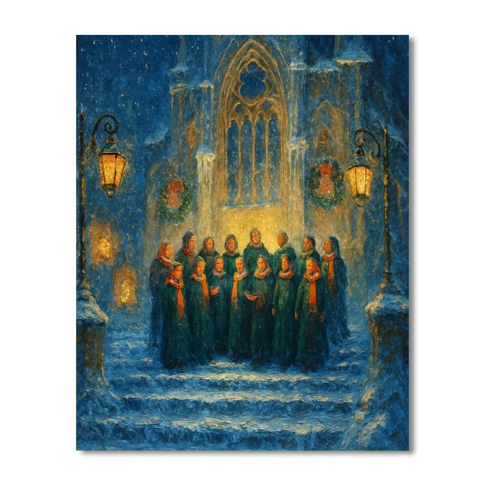 Icicle Lantern Cathedral Choir DIY paint by numbers