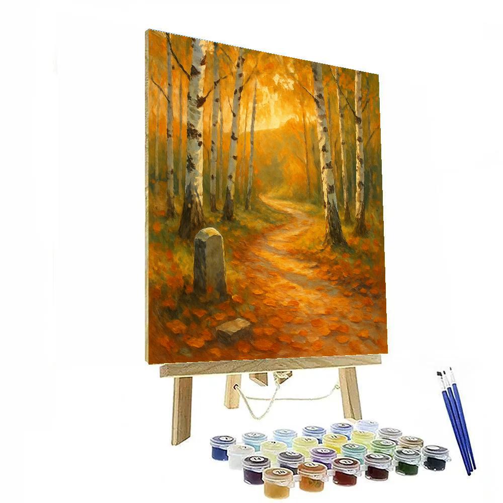 Golden Birch Passage DIY paint by numbers