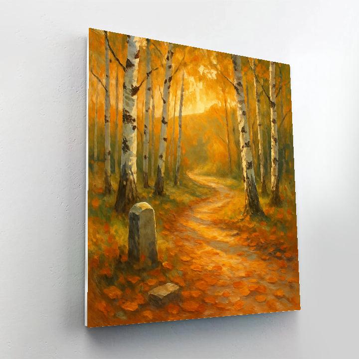 Golden Birch Passage DIY paint by numbers