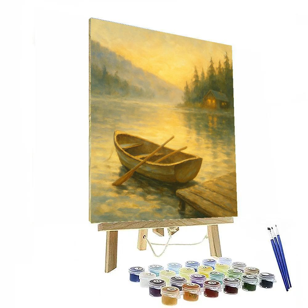 Sunrise Rowboat Whisper painting number kit