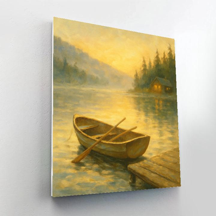 Sunrise Rowboat Whisper painting number kit