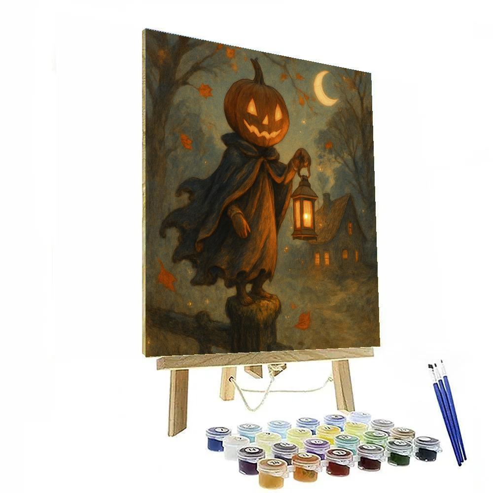 Pumpkin Cloak Lantern Watcher DIY paint by numbers